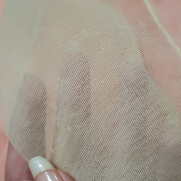 Vintage 1950's Rosebuds & Lace Layered Sheer Mesh Tulle Lingerie Slip Tank Dress - Picture 13 of 16